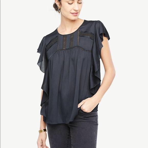 loft flutter sleeve top